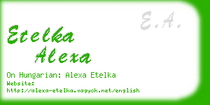 etelka alexa business card